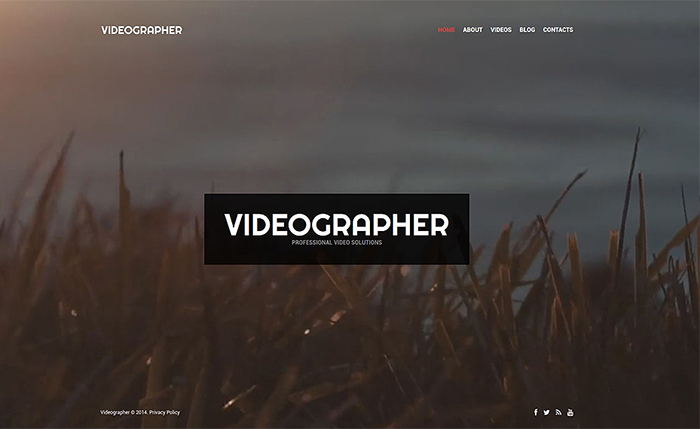         Videographer Portfolio WordPress Theme