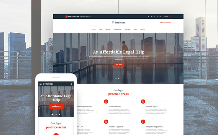         Law Firm Responsive Website Template