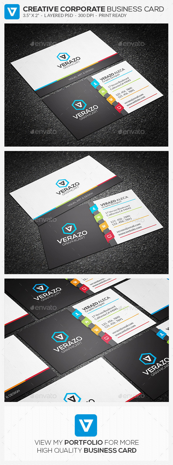 80 multicolor creative corporate business card template preview