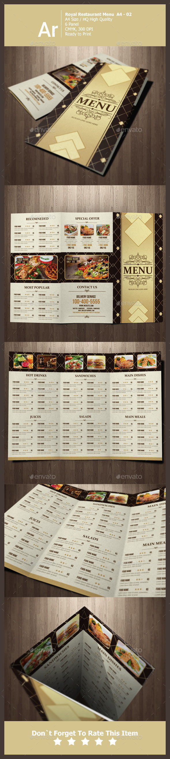 Royal restaurant menu preview