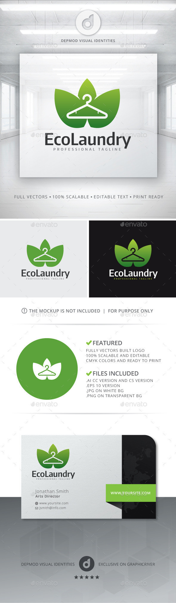 Eco laundry logo