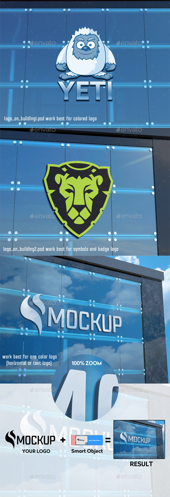 Logo on building mockup gr