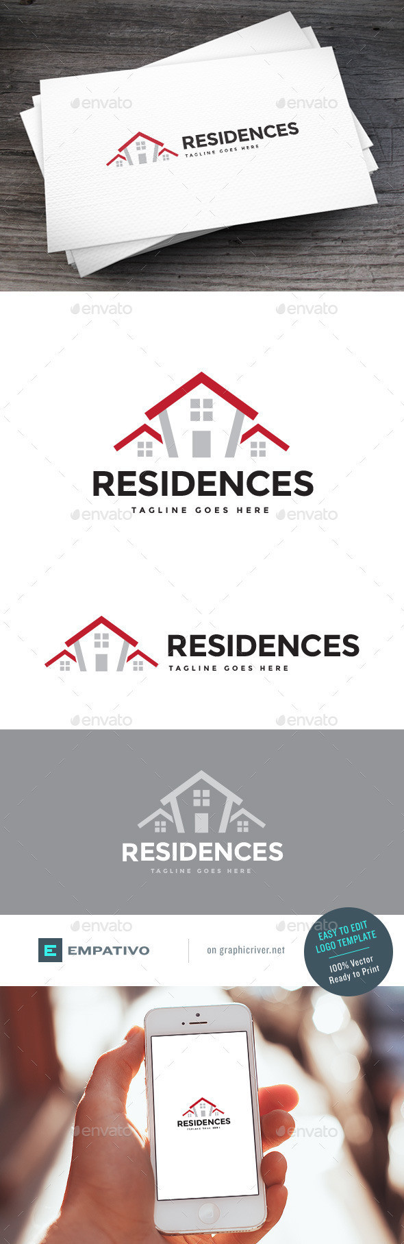 Residences logo template