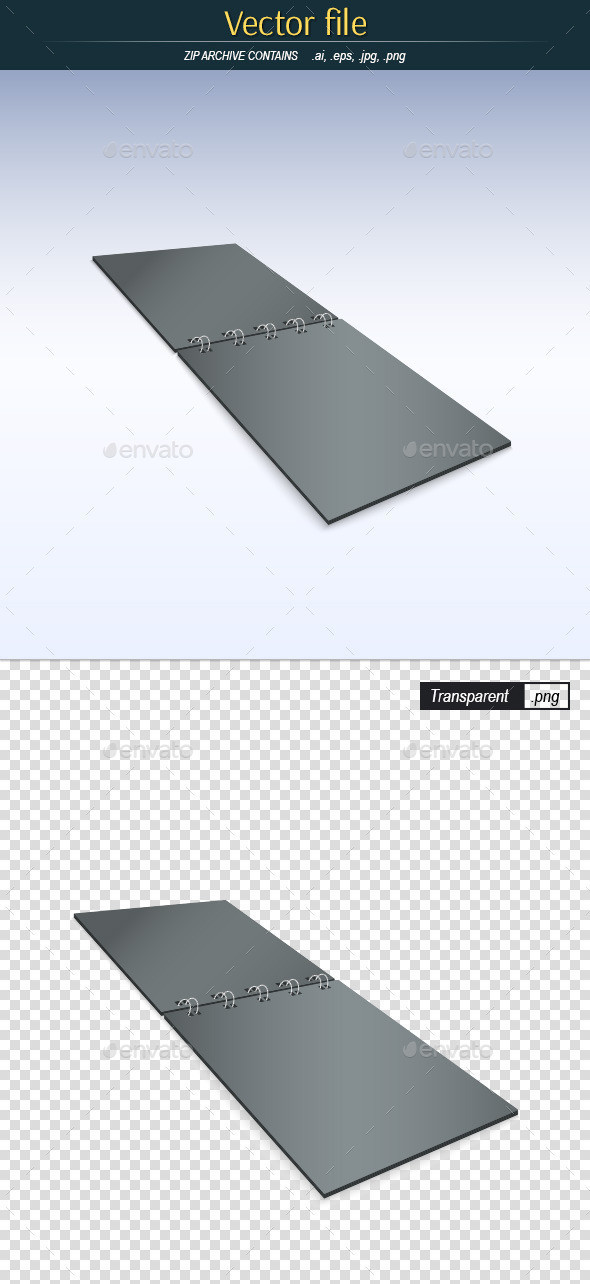 Template notepad black preview