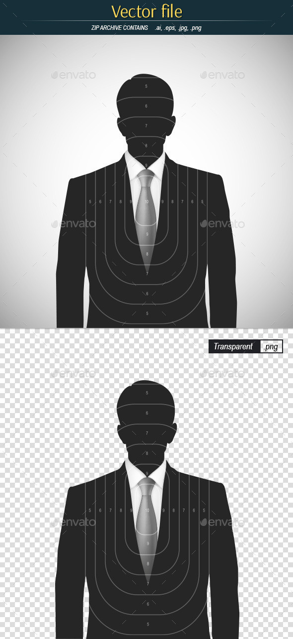 Target shooting with silhouette of a businessman preview