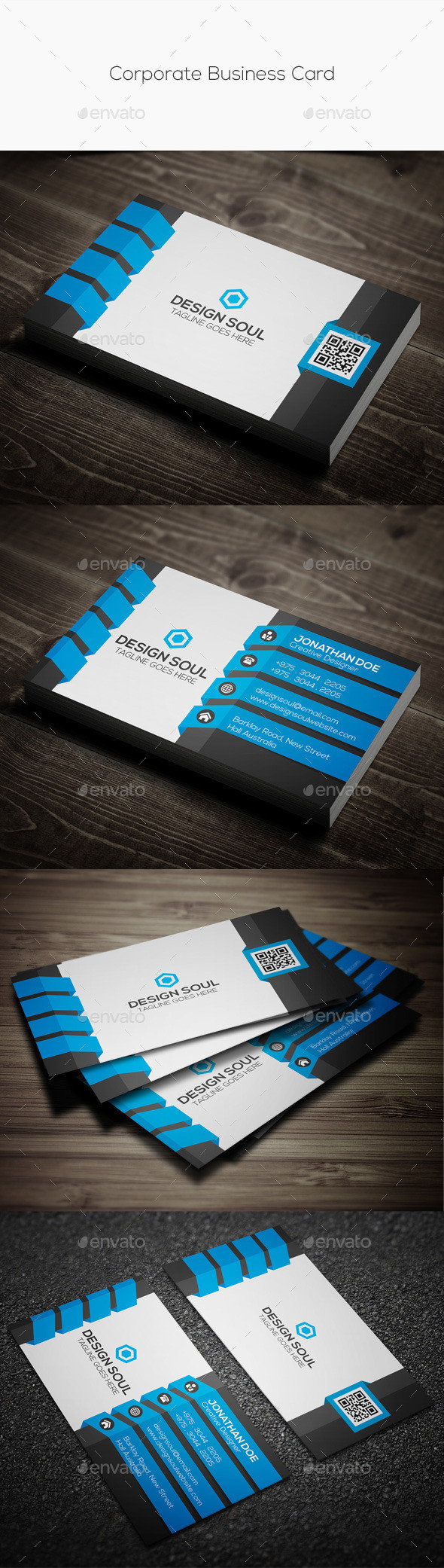 Corporate business card preview
