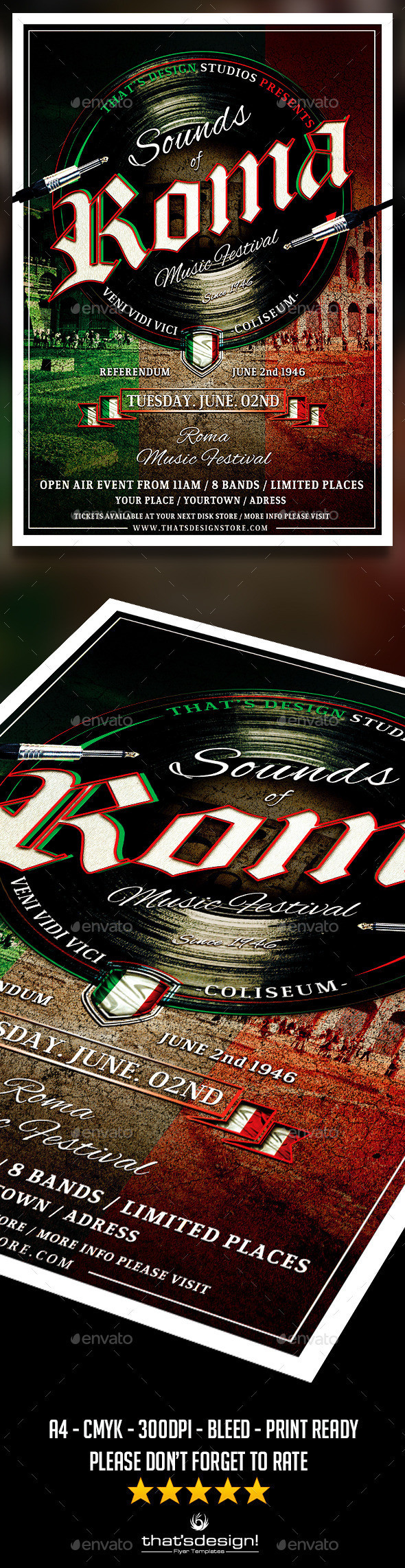 Ip 20sounds 20of 20roma 20flyer 20poster 20template