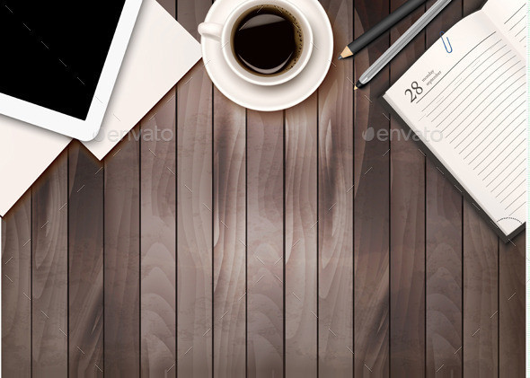 01 business background with ofice supplies and tablet on wooden background t