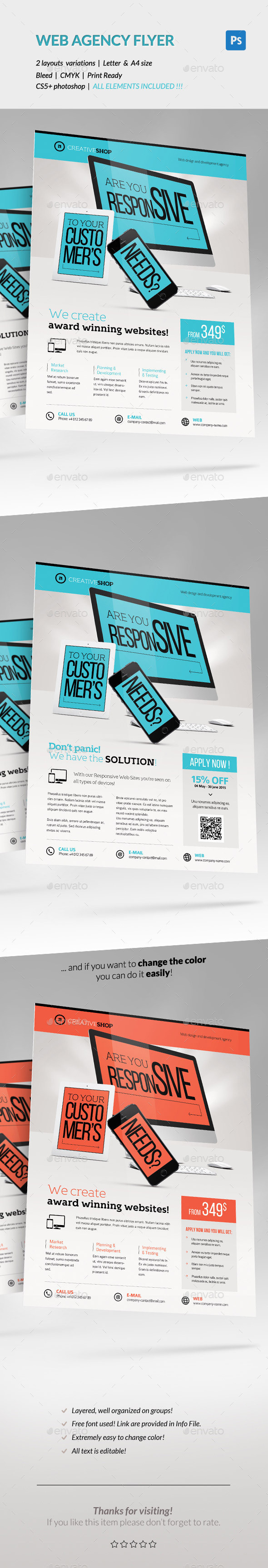 Web agency flyer preview