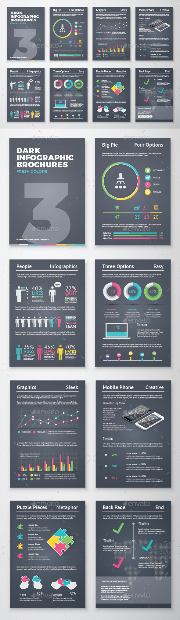 Infographic tools 3 boxed dark gr preview