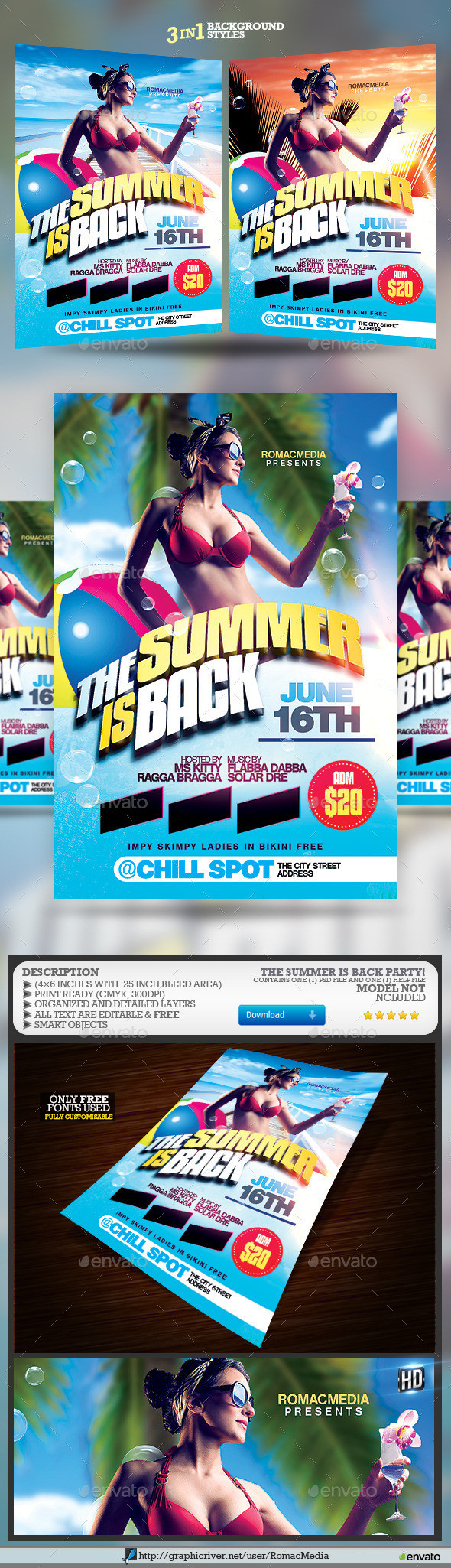 Summer 20party 20flyer 20preview 20image