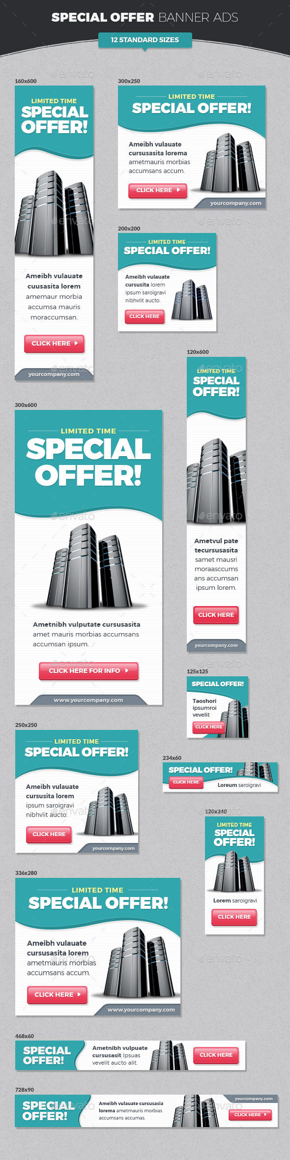 Preview special offer banner ads