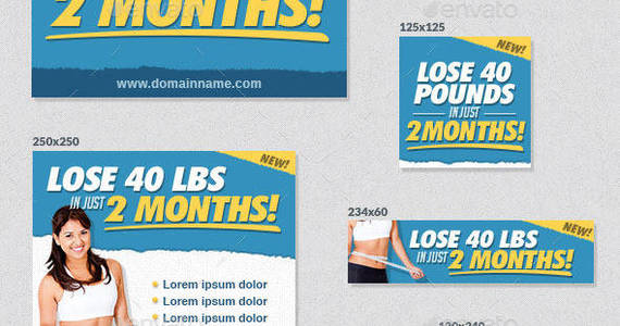 Box preview weight loss marketing banners