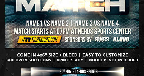 Box fight 20match 20sports 20flyer 20preview