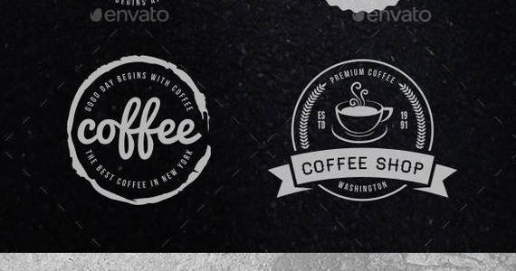 Box 12 retro vintage coffee cafeteria logo badge insignia preview