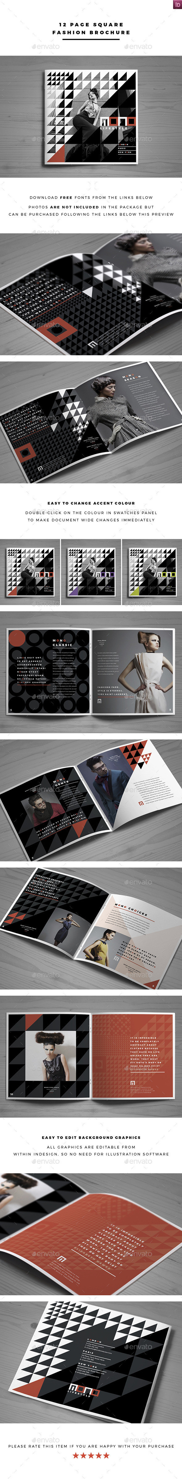 Preview square fashion brochure