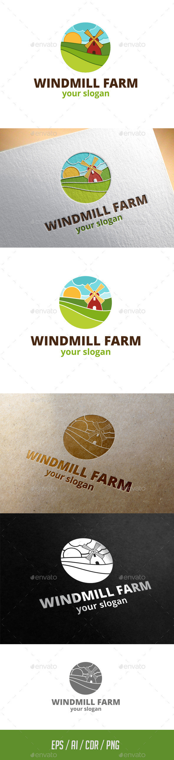 Windmill farm logo preview