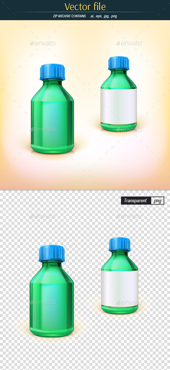 Medical bottle template preview