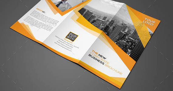 Box corporate trifold brochure preview