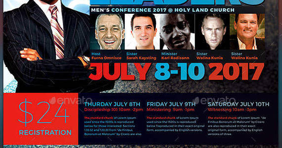 Box kingdom leaders church flyer template preview