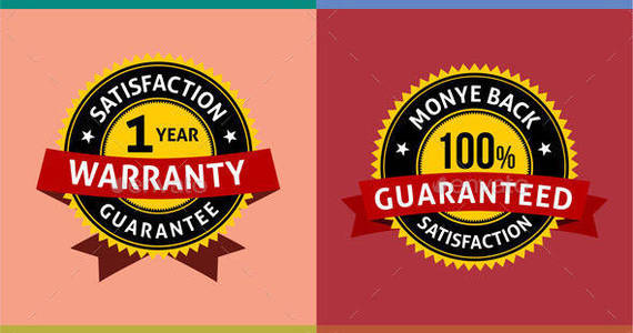 Box satisfaction guarantee warranty badges 590