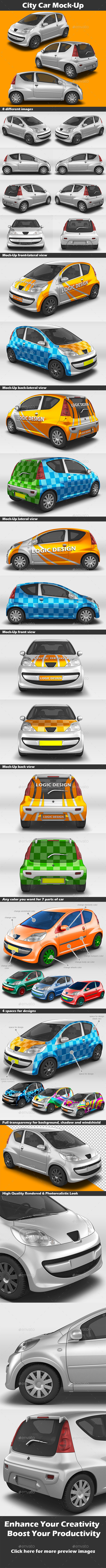 Mock up city car preview