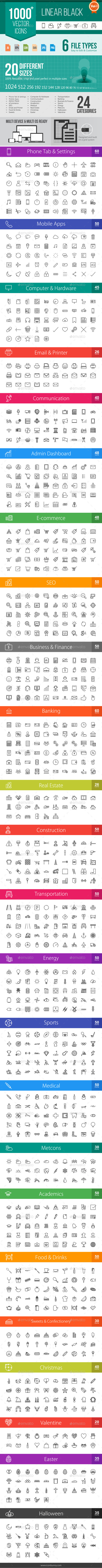 1044 20linear 20vector 20icons 20  20preview