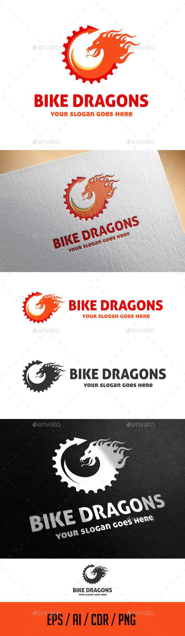 Bike dragons logo preview