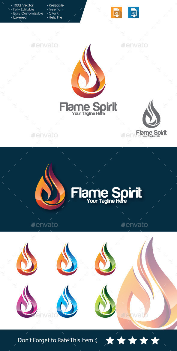 Flame spirit logo