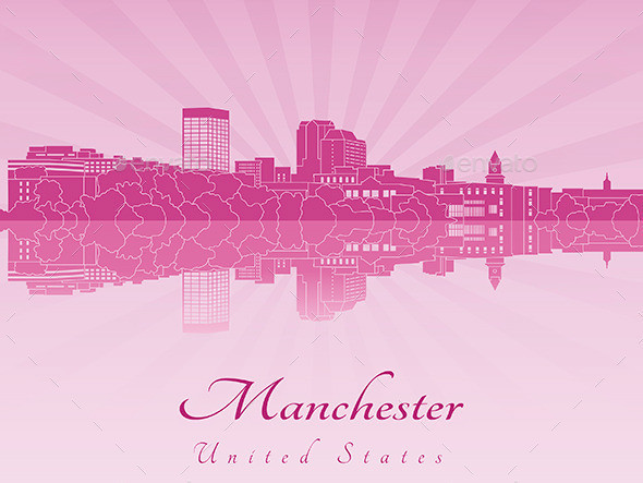 Manchester 20nh 20skyline 20in 20purple 20radiant 20orchid