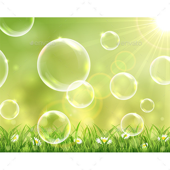 Sunny 20background 20with 20flying 20bubbles 201
