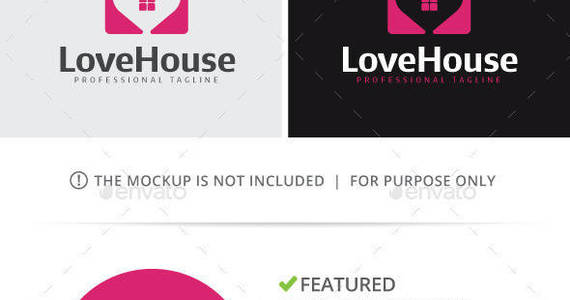 Box love house logo