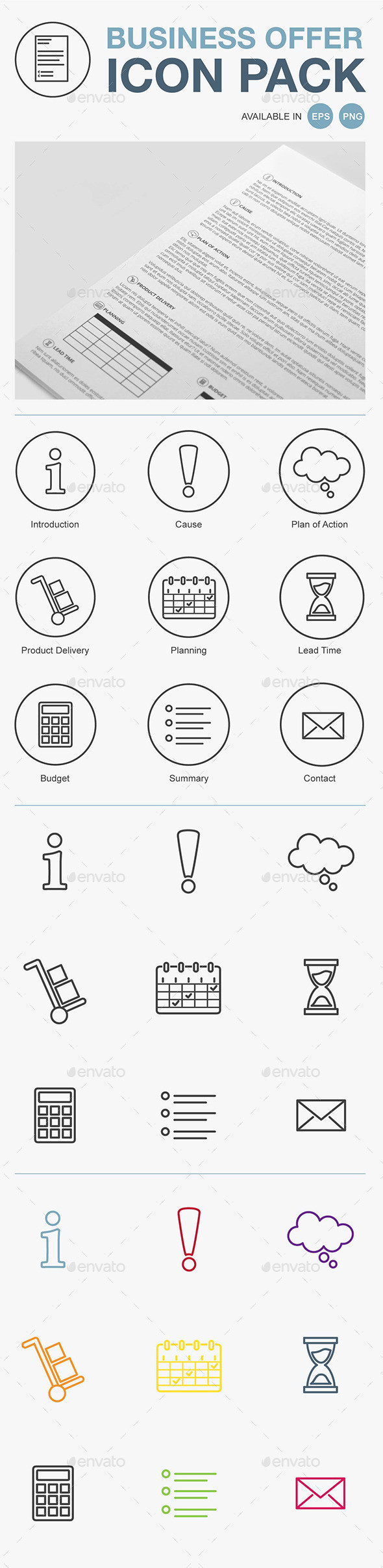 Business offer iconset