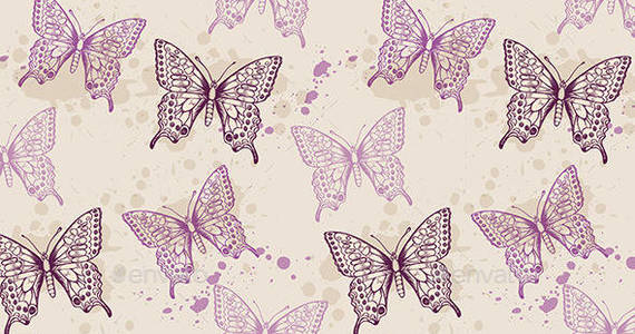 Box violet butterfly pattern590