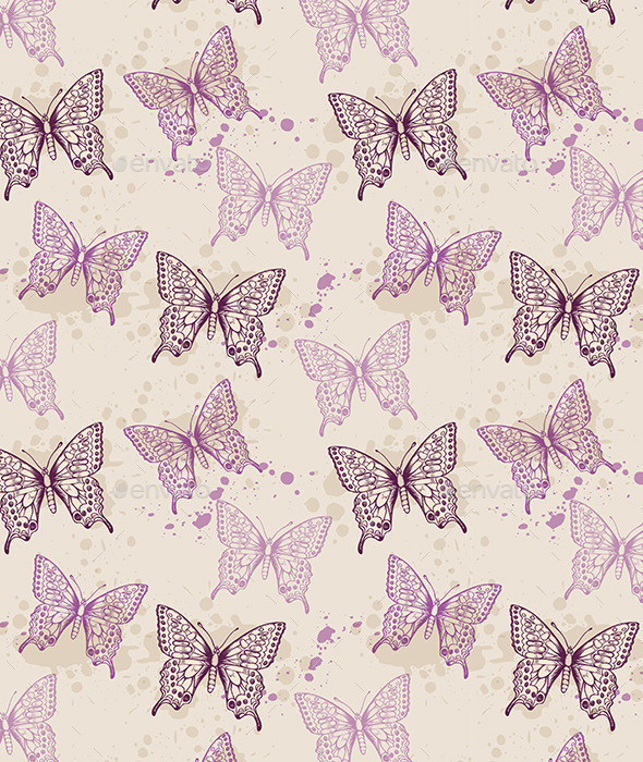 Violet butterfly pattern590