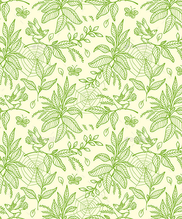 Green plant pattern590