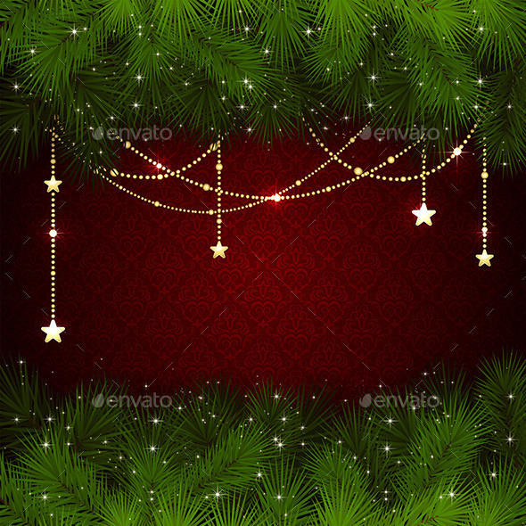 Christmas 20decoration 20on 20red 20background1