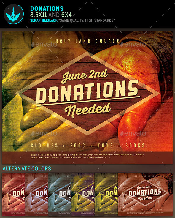 Donation church flyer template preview