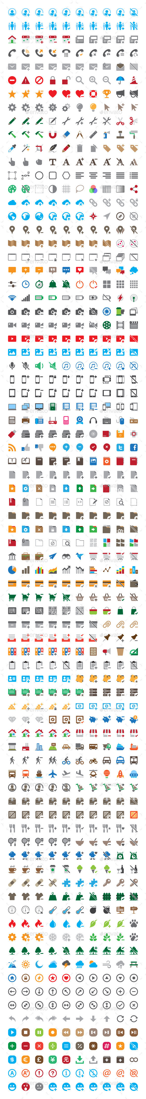800 vector icons