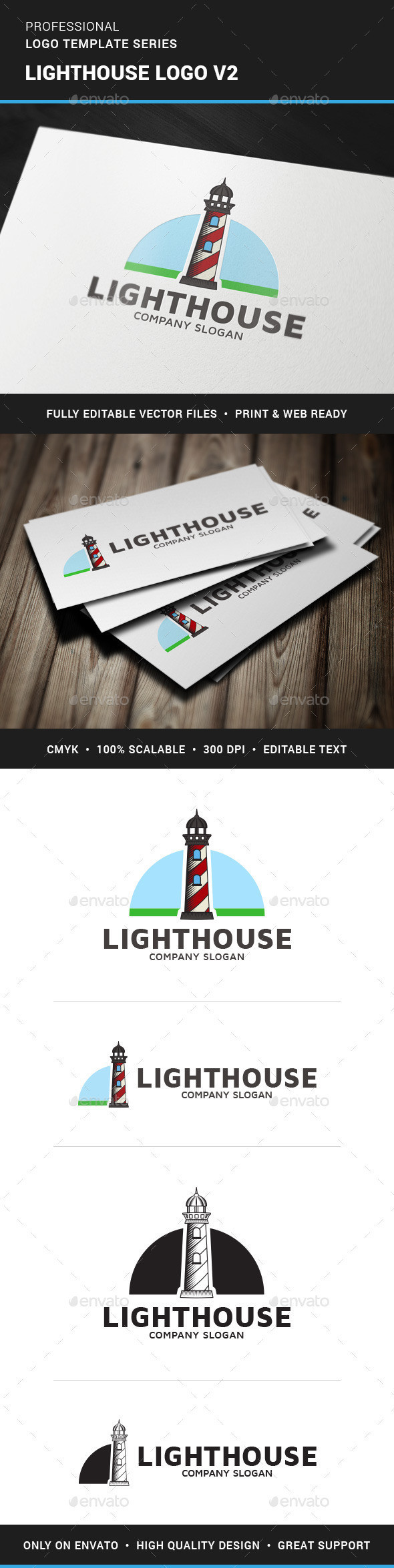 Lighthouse logo template v2
