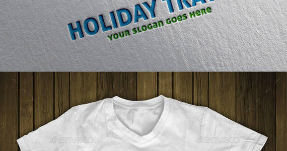 Box holiday travel logo template preview