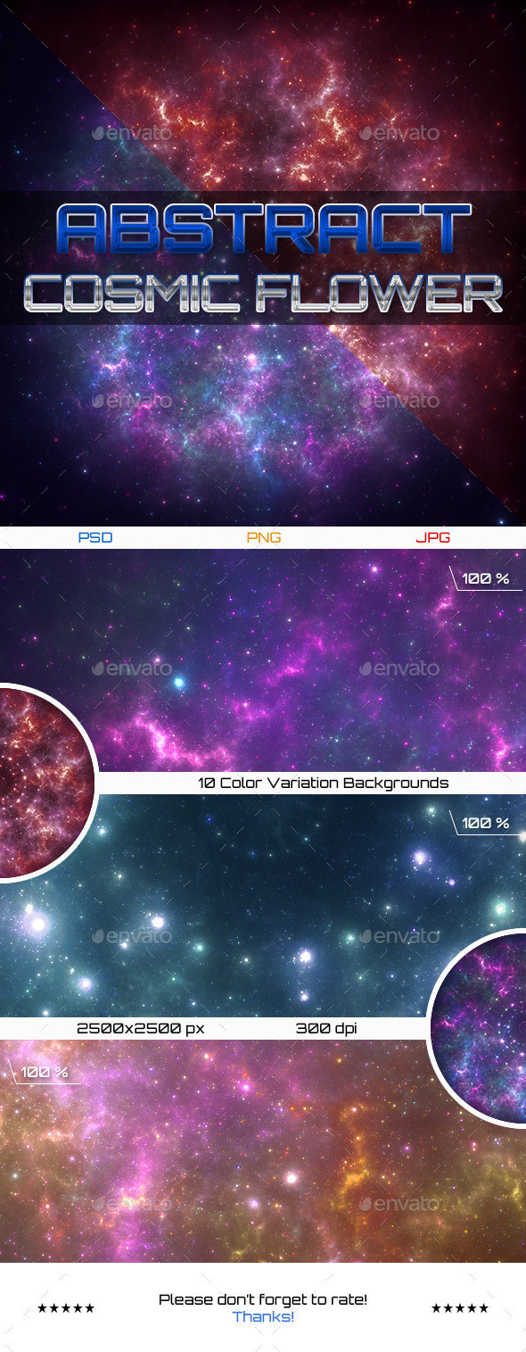 Abstract cosmic flower backgrounds   preview