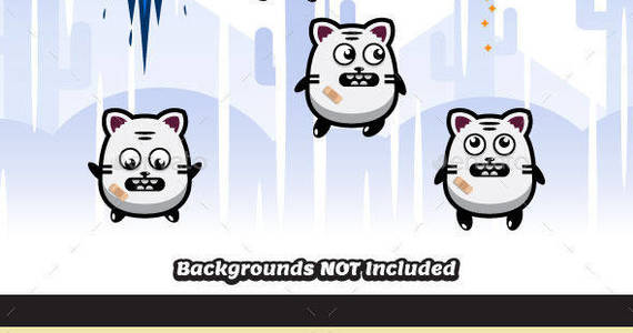 Box jumping fat cat game character sprite sheet sidescroller game asset animation mobile games gameart game art 590