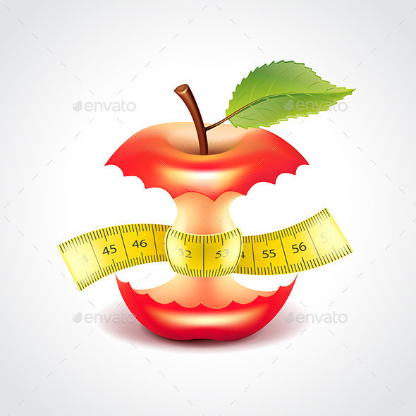 Apple stub diet concept