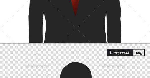 Box silhouette of a man with red tie preview
