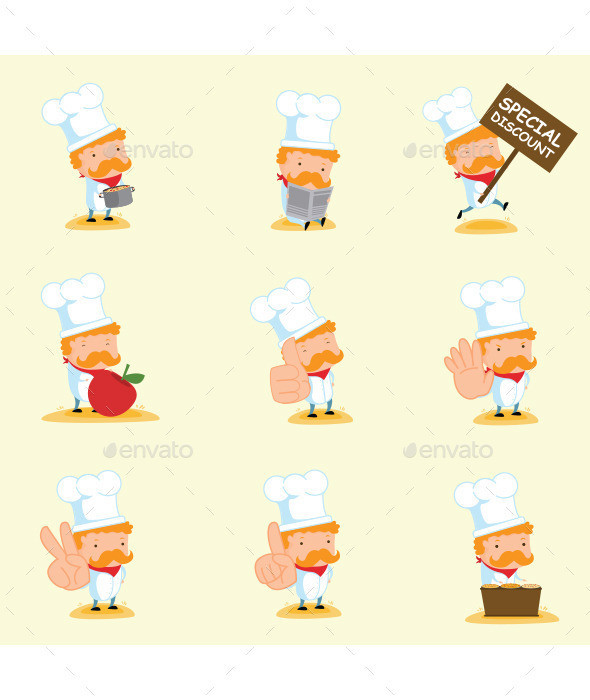 Chef 20mascot 20set 204 20gf