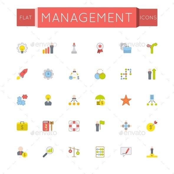 Vector 20flat 20management 20icons