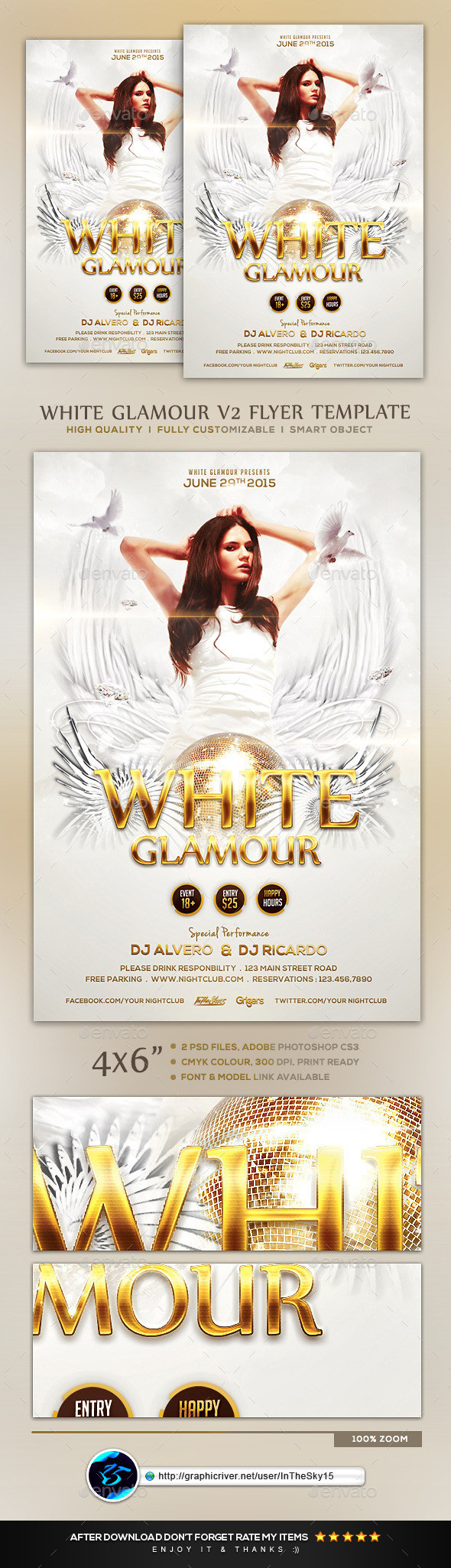 Preview 20white 20glamour 20v2 20flyer 20template 20