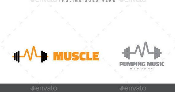 Box pumping music logo template