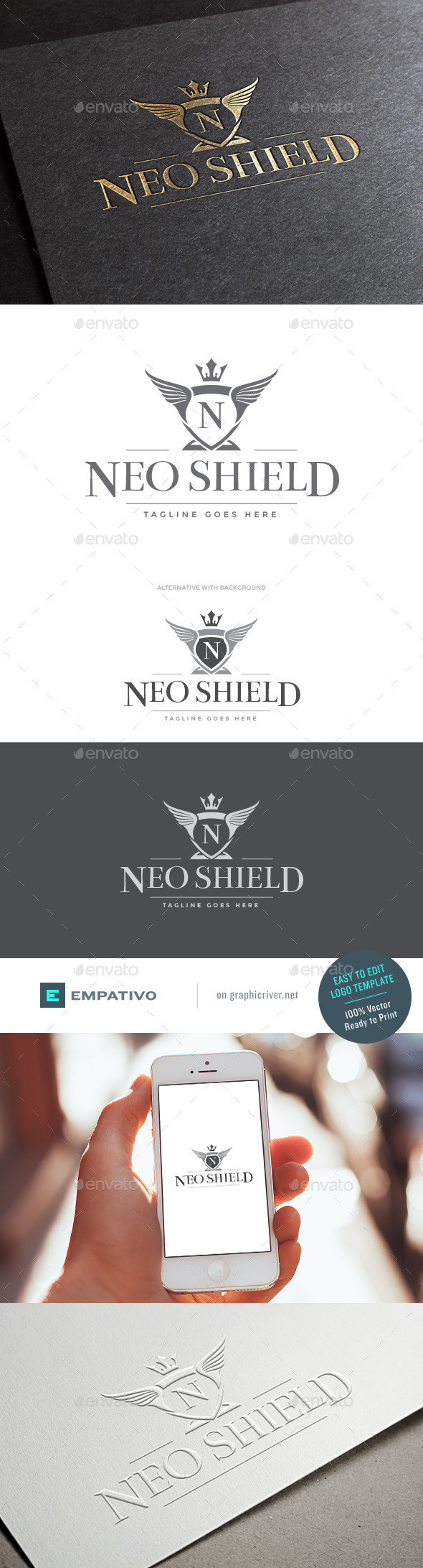Neo shield logo template